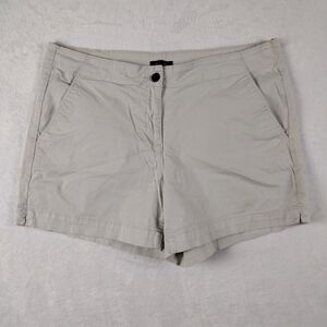 Nautica Shorts Women's Size 14 Chino Cotton Tan Mid Rise Walking Easy Fit